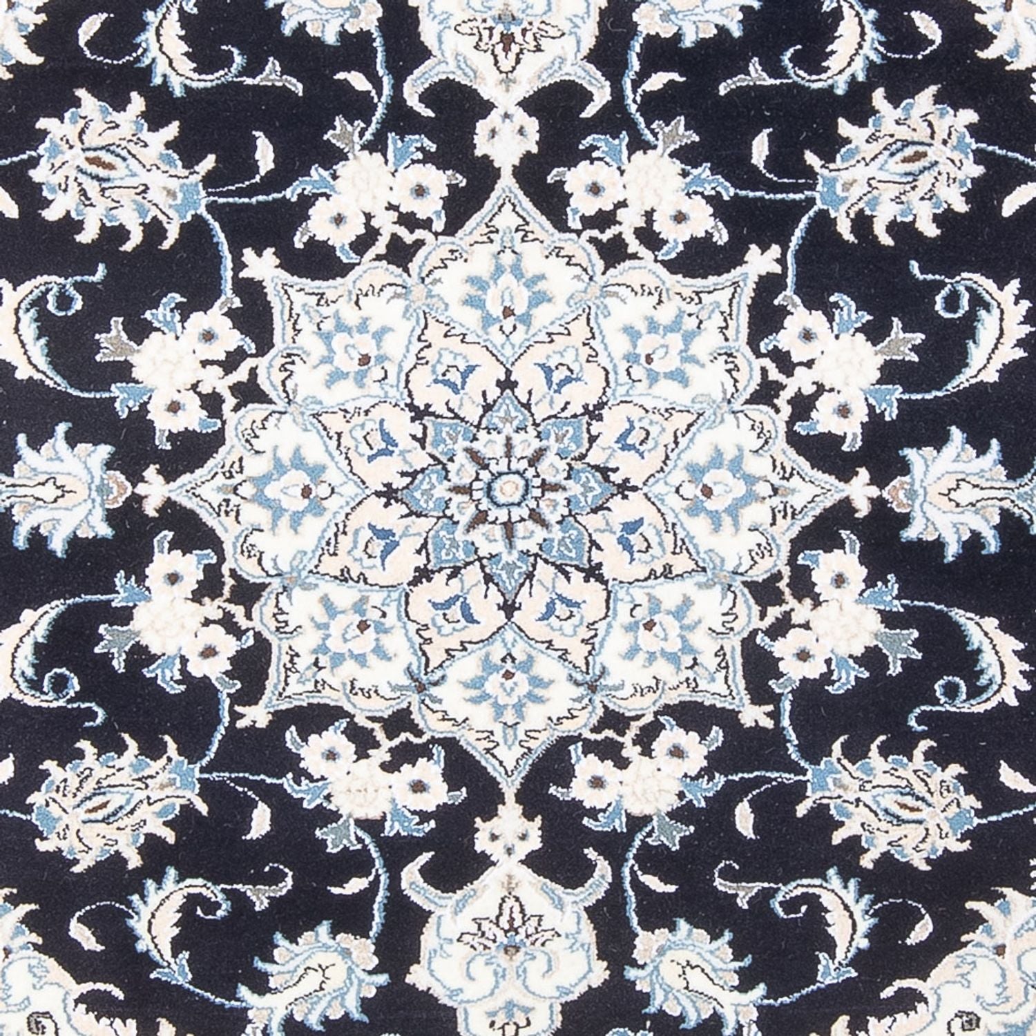 Alfombra Persa - Nain - Real - 195 x 148 cm - azul oscuro