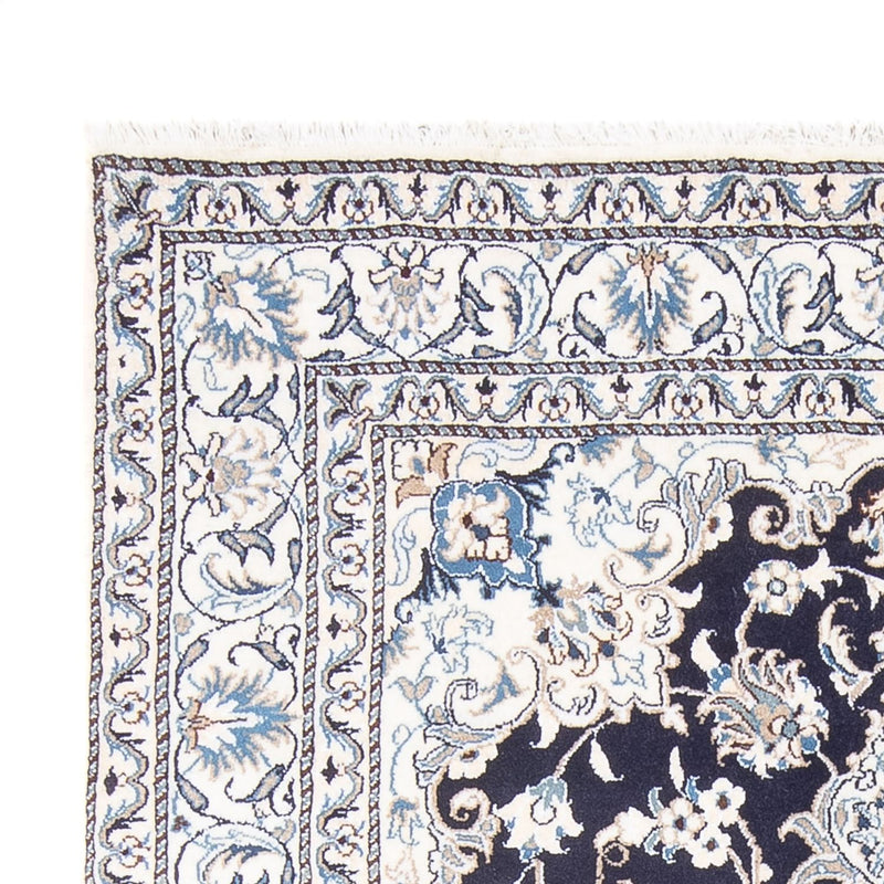 Alfombra Persa - Nain - Real - 200 x 155 cm - azul oscuro