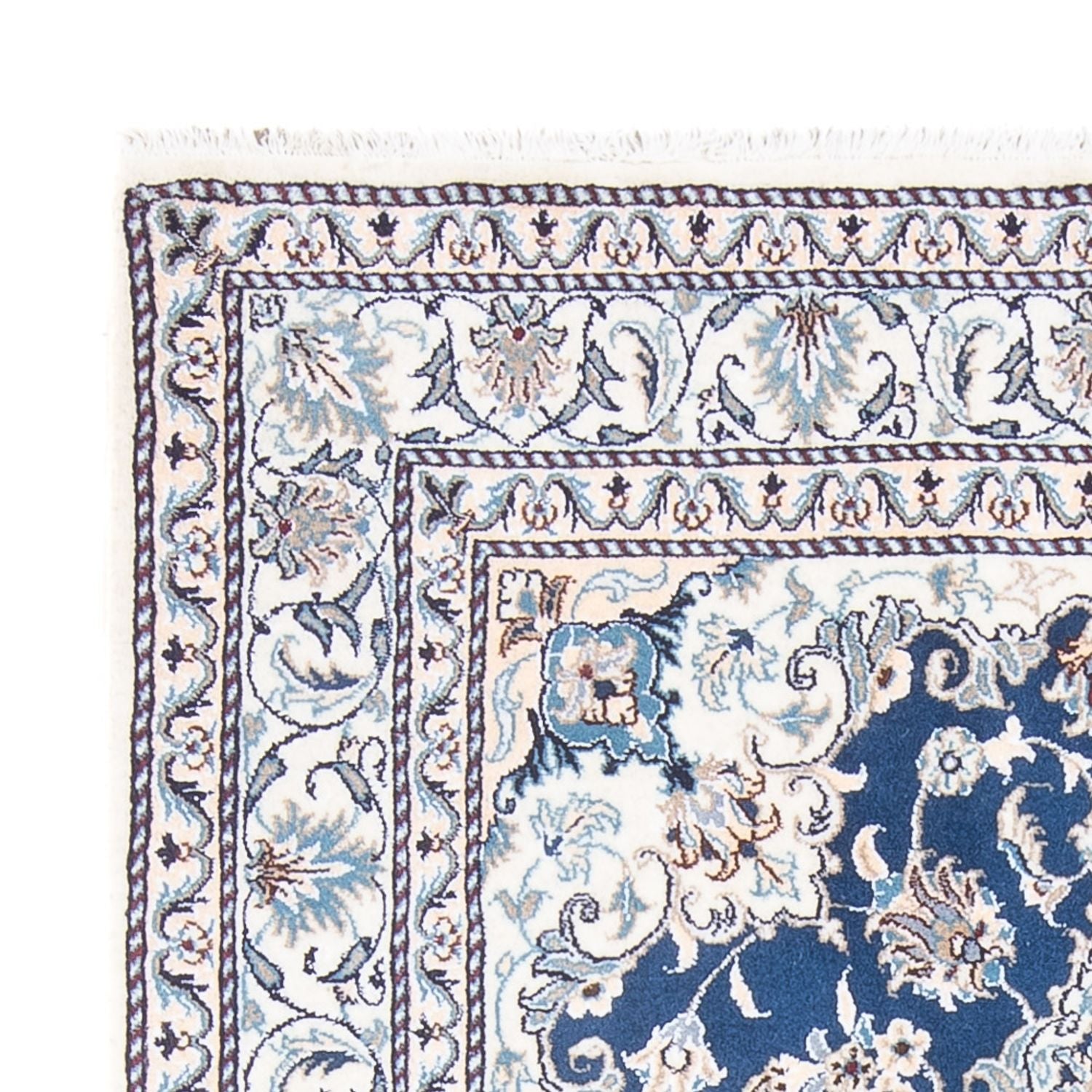 Alfombra Persa - Nain - Real - 203 x 146 cm - azul