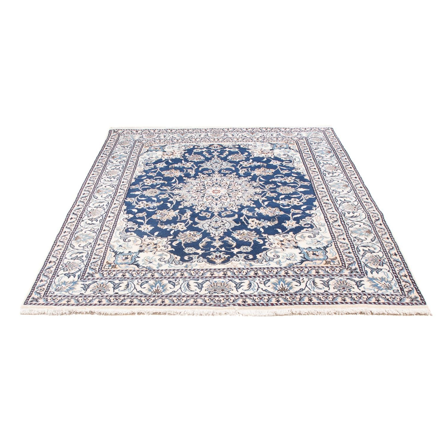 Alfombra Persa - Nain - Real - 203 x 146 cm - azul