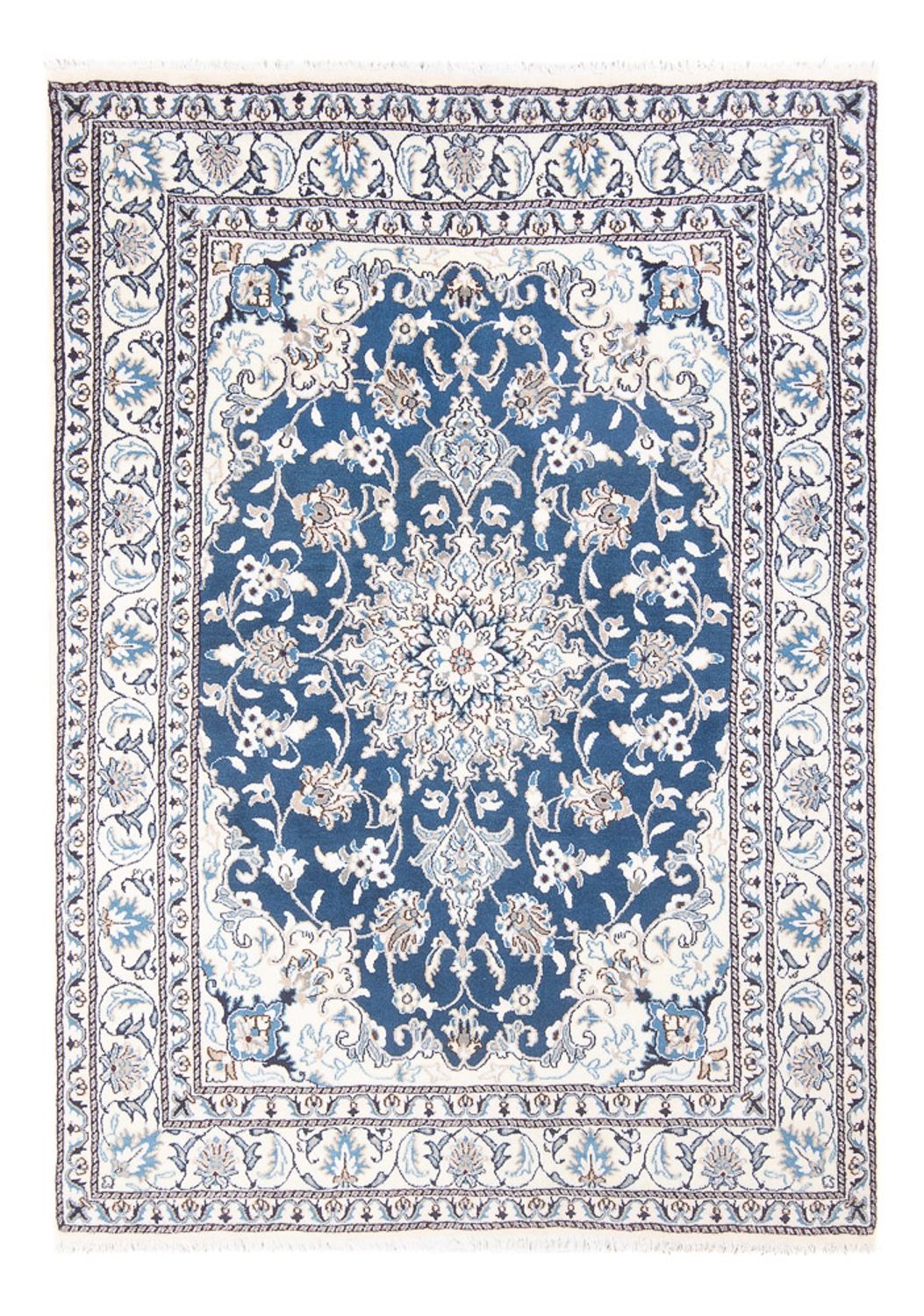 Alfombra Persa - Nain - Real - 212 x 145 cm - azul