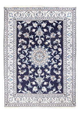 Alfombra Persa - Nain - Real - 209 x 146 cm - azul oscuro