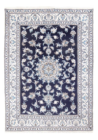 Alfombra Persa - Nain - Real - 209 x 146 cm - azul oscuro