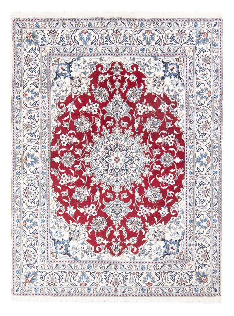 Alfombra Persa - Nain - Real - 197 x 142 cm - rojo