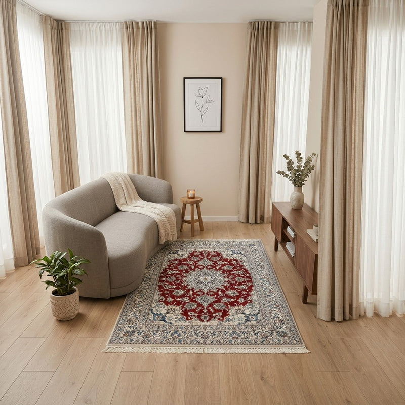 Nain - 9La Alfombra 142x197cm - Alfombra persa - rojo