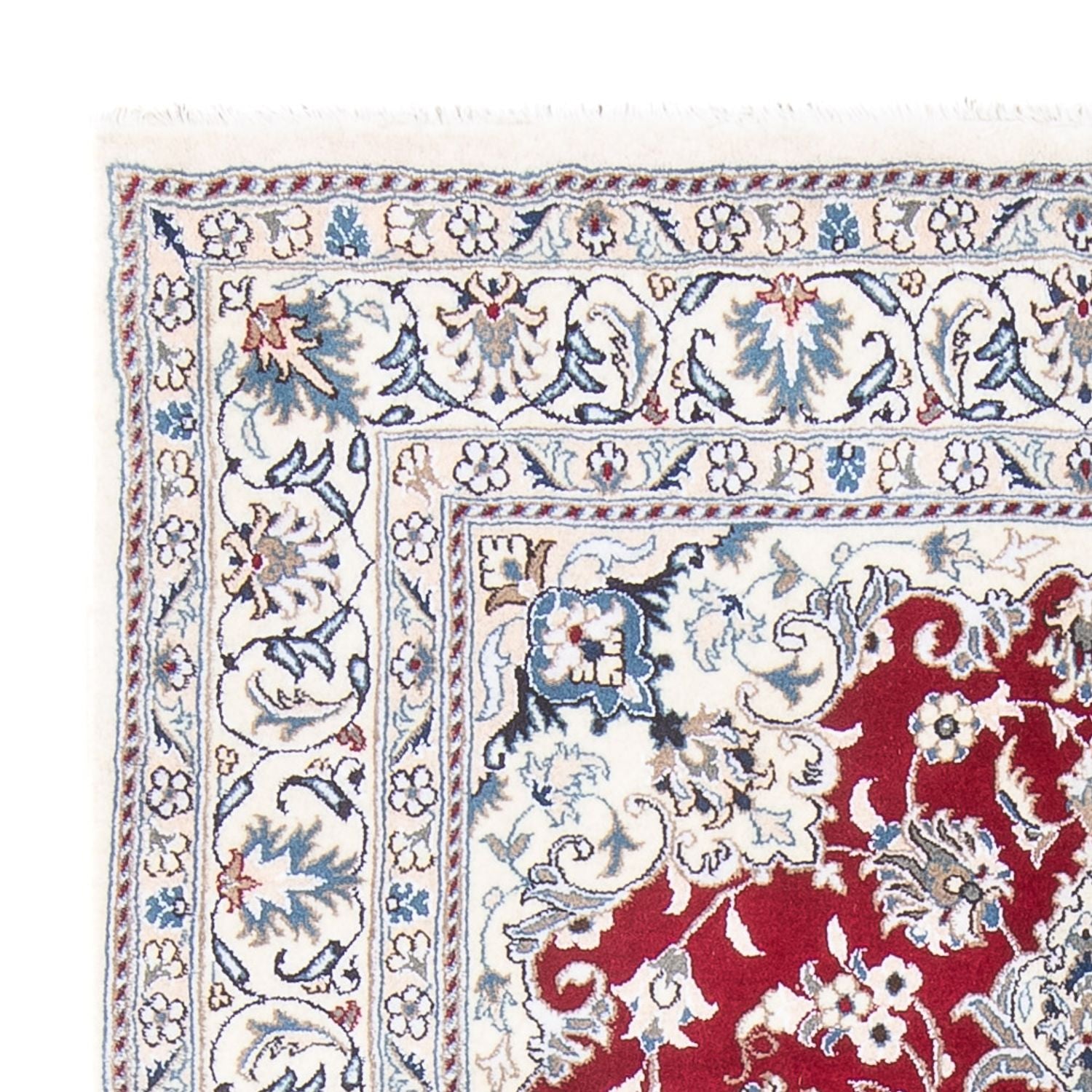 Alfombra Persa - Nain - Real - 197 x 142 cm - rojo