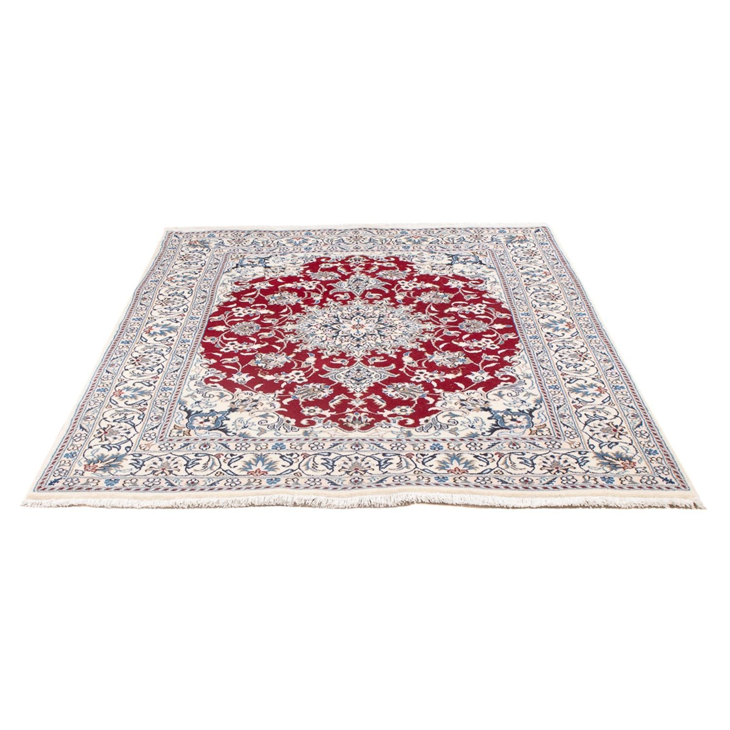 Alfombra Persa - Nain - Real - 197 x 142 cm - rojo