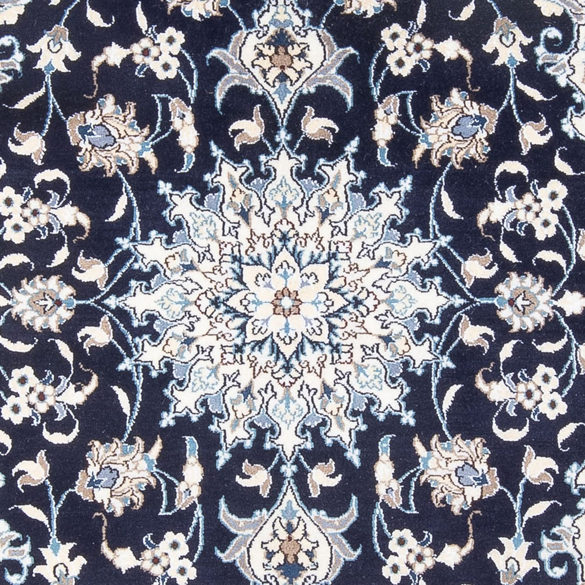 Alfombra Persa - Nain - Real - 202 x 156 cm - azul oscuro