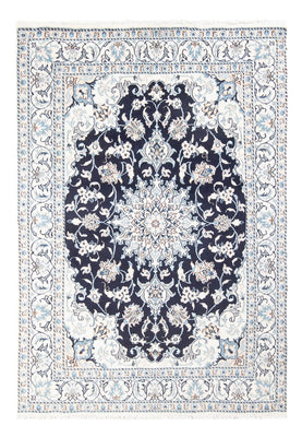 Alfombra Persa - Nain - Real - 209 x 149 cm - azul oscuro
