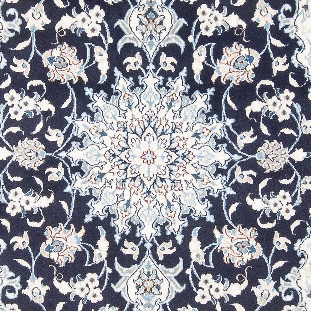 Alfombra Persa - Nain - Real - 209 x 149 cm - azul oscuro