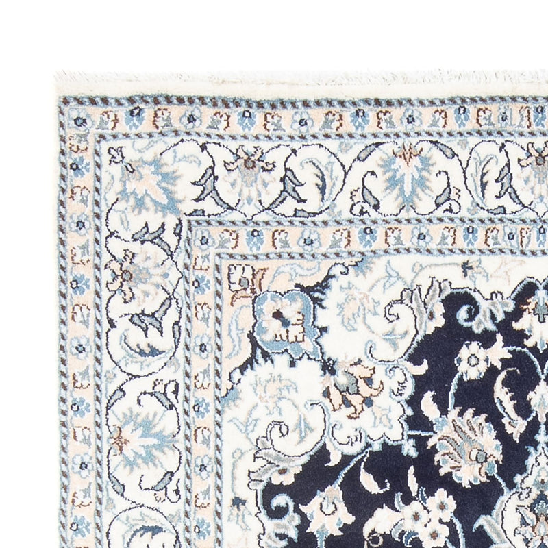 Alfombra Persa - Nain - Real - 209 x 149 cm - azul oscuro