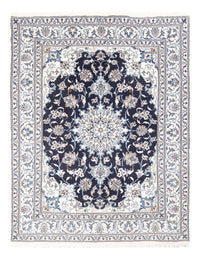 Alfombra Persa - Nain - Real - 197 x 151 cm - azul oscuro