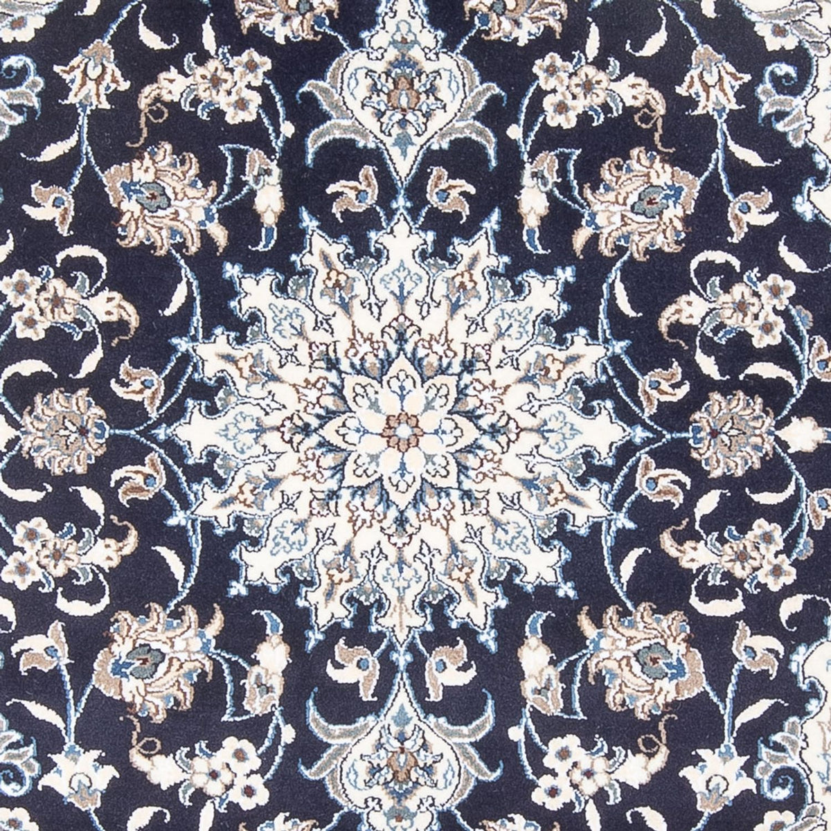Alfombra Persa - Nain - Real - 197 x 151 cm - azul oscuro