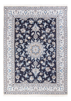 Alfombra Persa - Nain - Real - 212 x 146 cm - azul oscuro