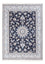 Alfombra Persa - Nain - Real - 212 x 146 cm - azul oscuro