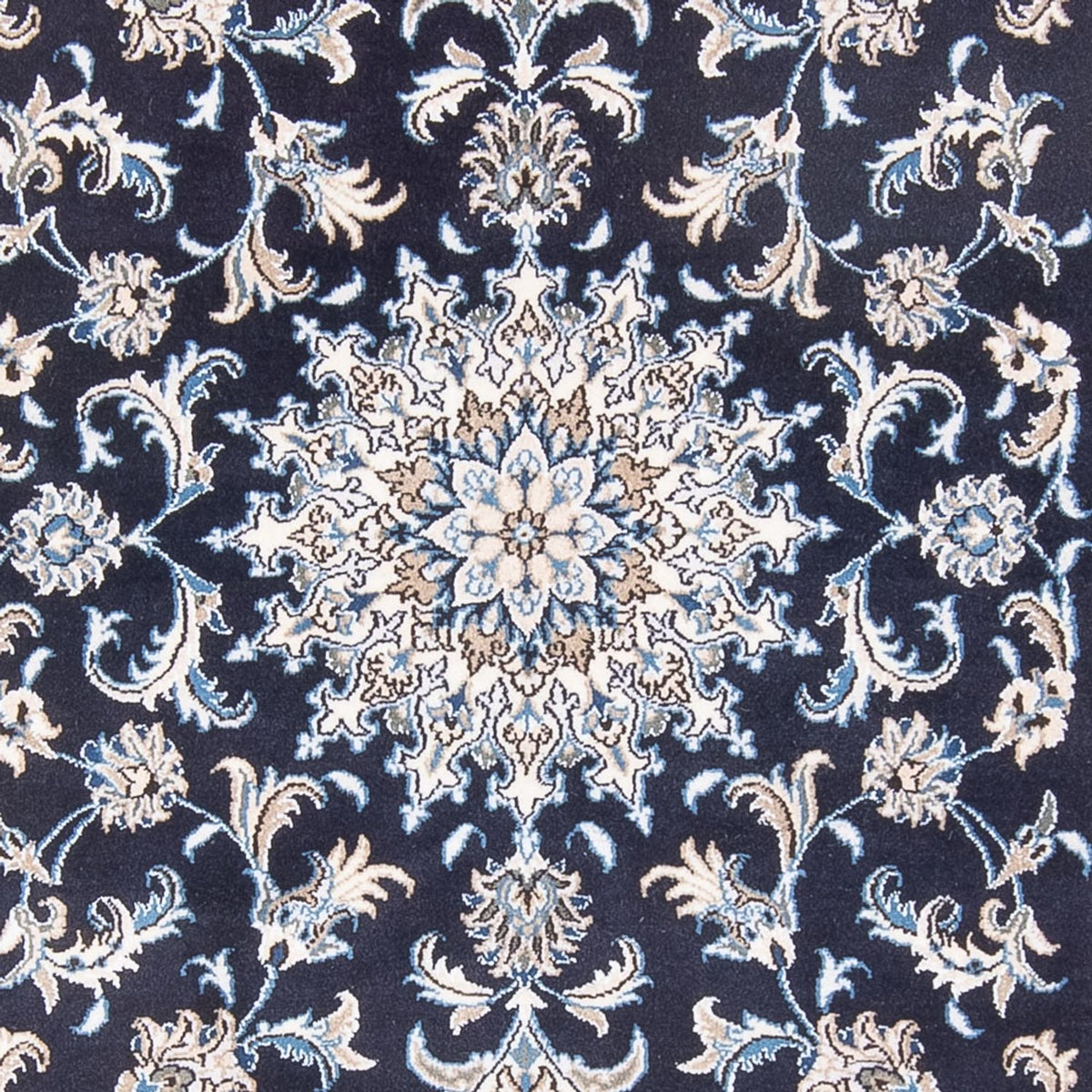Alfombra Persa - Nain - Real - 212 x 146 cm - azul oscuro