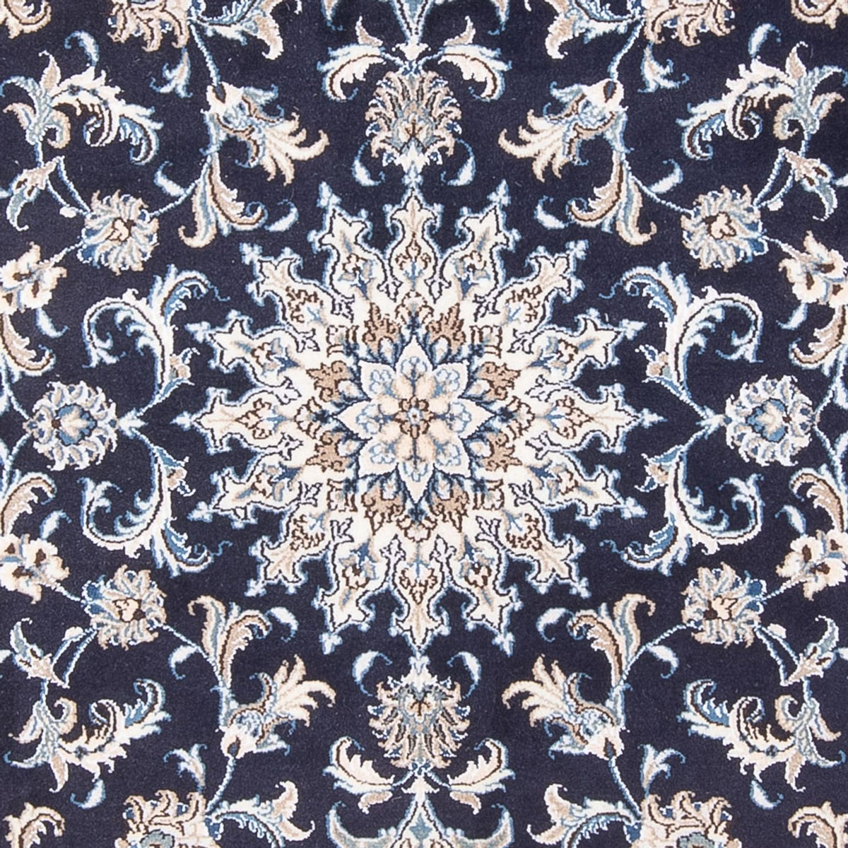Alfombra Persa - Nain - Real - 200 x 146 cm - azul oscuro