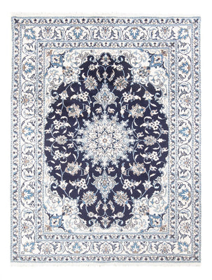 Alfombra Persa - Nain - Real - 200 x 147 cm - azul oscuro