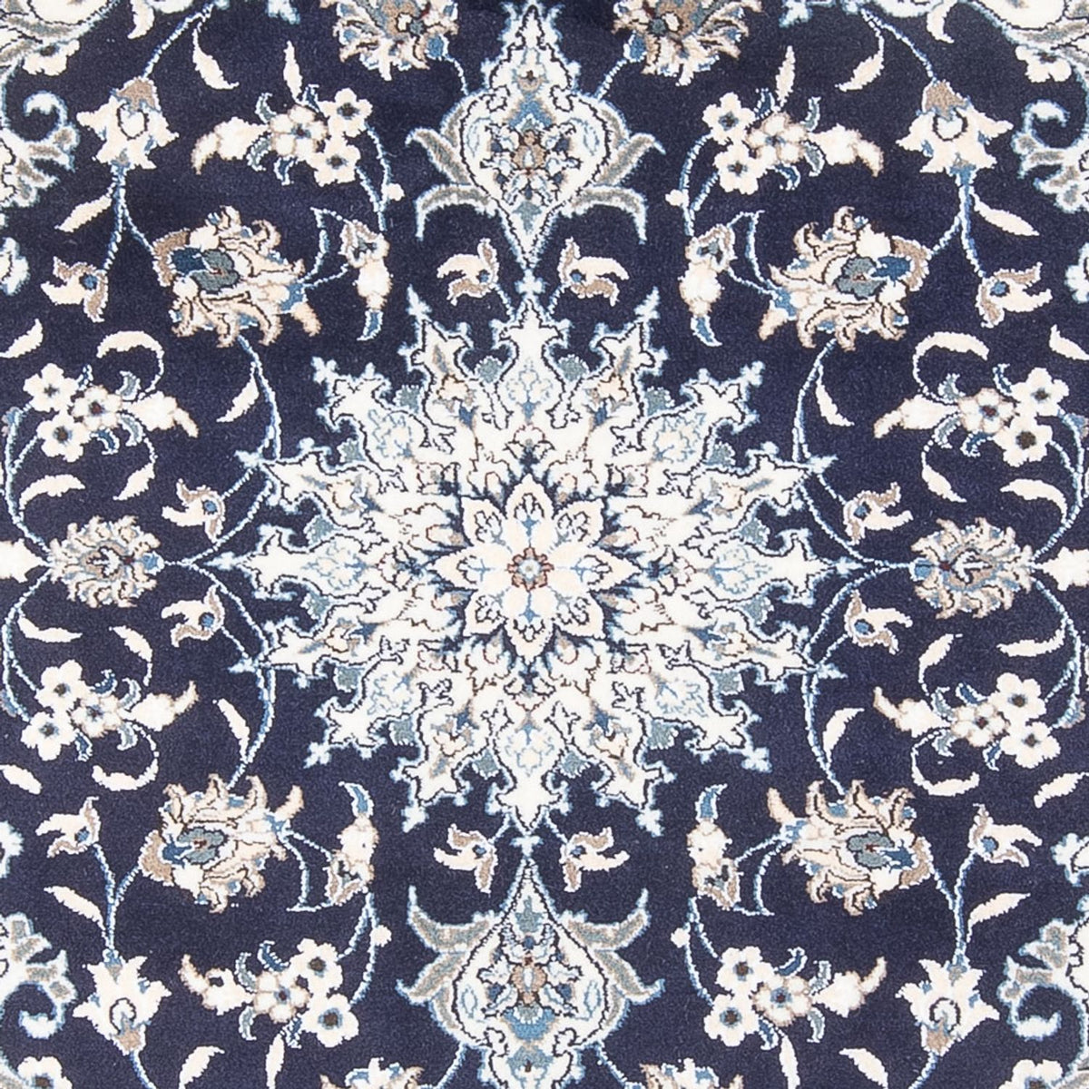 Alfombra Persa - Nain - Real - 200 x 147 cm - azul oscuro