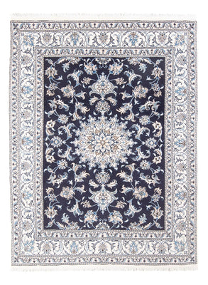 Alfombra Persa - Nain - Real - 196 x 145 cm - azul oscuro