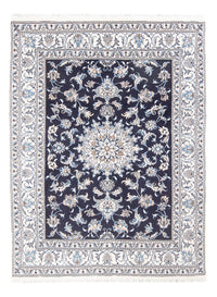 Alfombra Persa - Nain - Real - 196 x 145 cm - azul oscuro