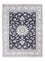 Alfombra Persa - Nain - Real - 196 x 145 cm - azul oscuro