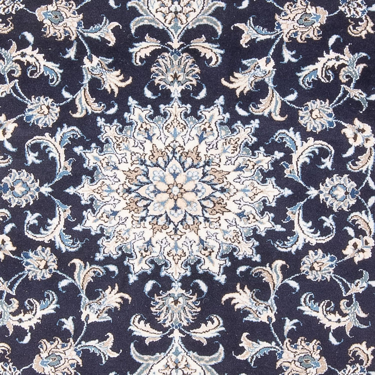 Alfombra Persa - Nain - Real - 196 x 145 cm - azul oscuro