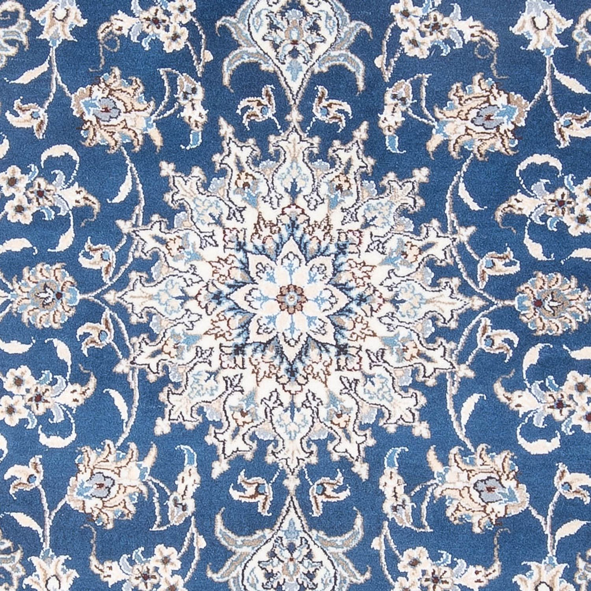 Alfombra Persa - Nain - Real - 205 x 149 cm - azul oscuro
