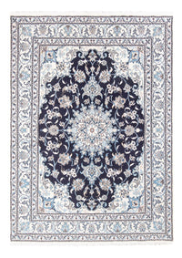 Alfombra Persa - Nain - Real - 198 x 150 cm - azul oscuro