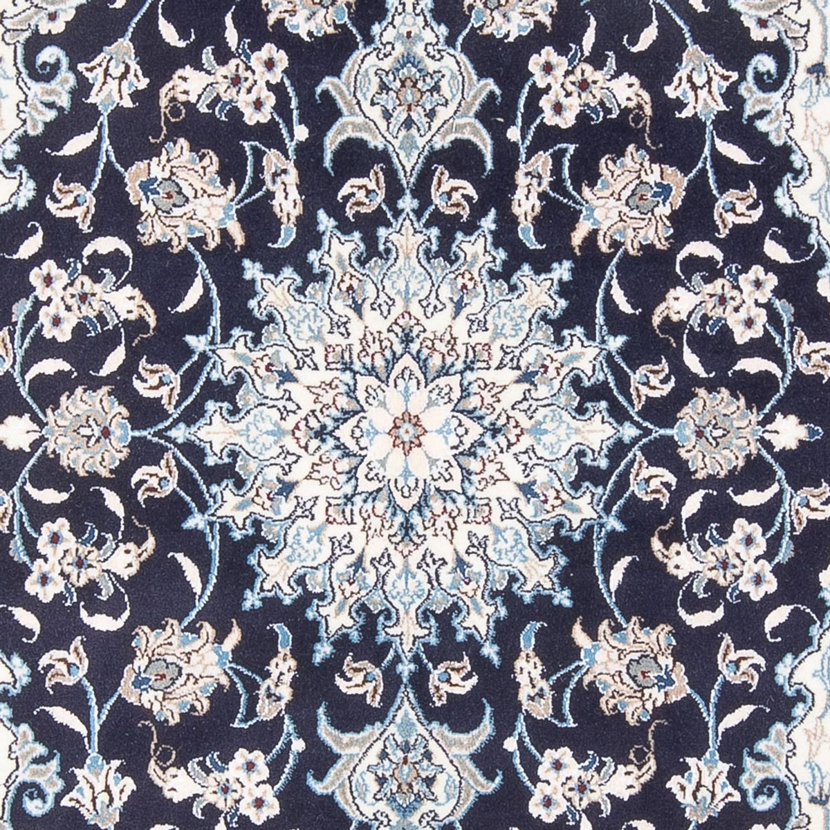 Alfombra Persa - Nain - Real - 198 x 150 cm - azul oscuro