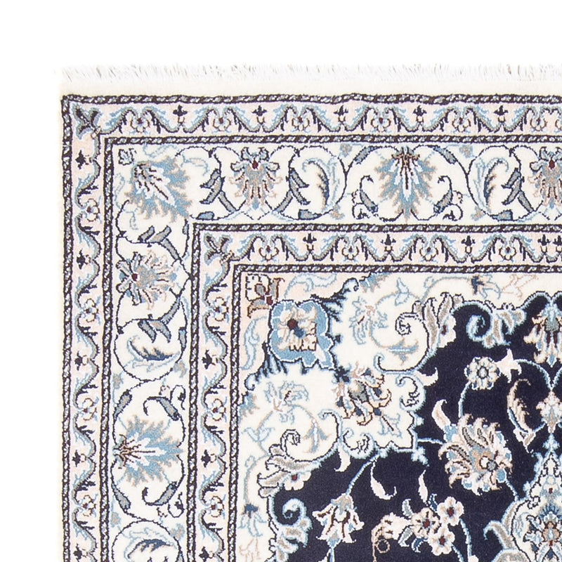 Alfombra Persa - Nain - Real - 198 x 150 cm - azul oscuro