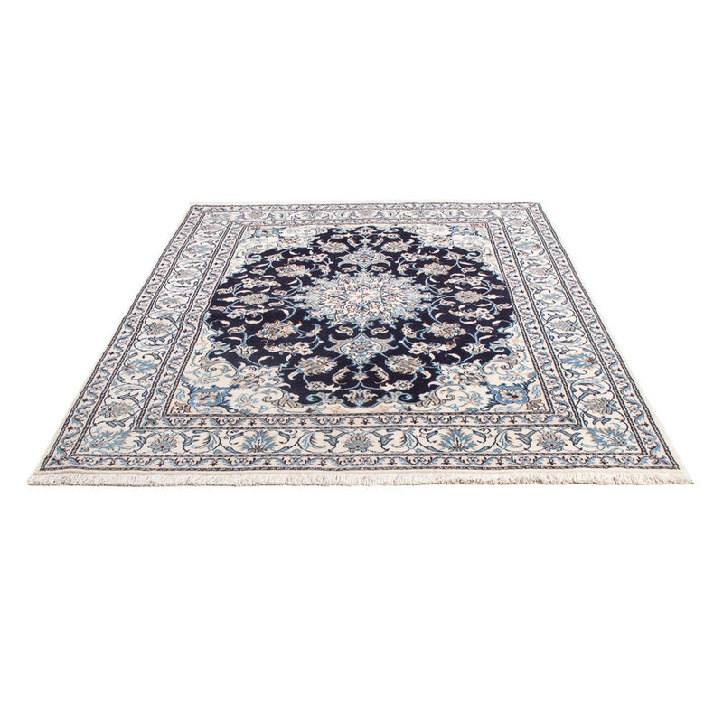 Alfombra Persa - Nain - Real - 198 x 150 cm - azul oscuro