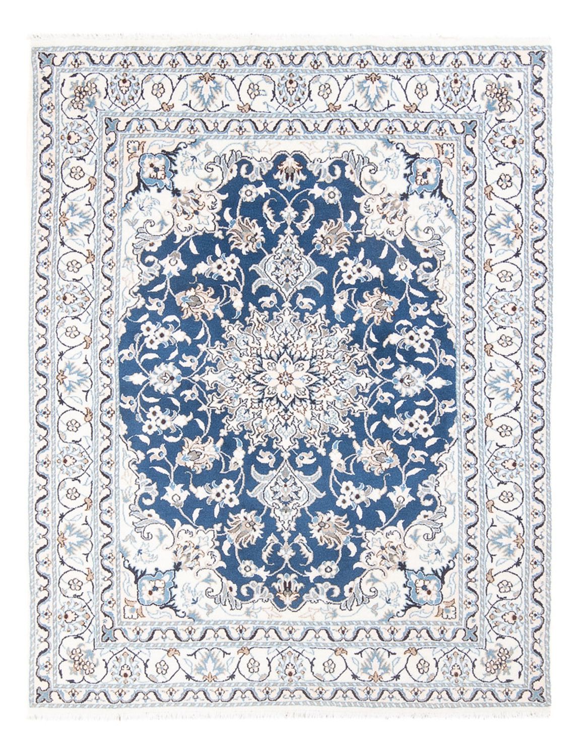 Alfombra Persa - Nain - Real - 196 x 147 cm - azul