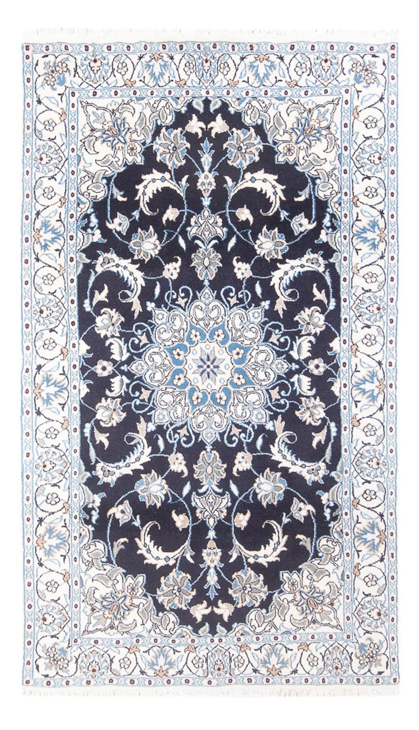 Alfombra persa - Nain - 200 x 115 cm - azul oscuro