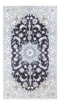 Alfombra persa - Nain - 200 x 115 cm - azul oscuro