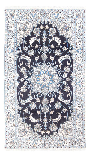 Alfombra persa - Nain - 200 x 115 cm - azul oscuro