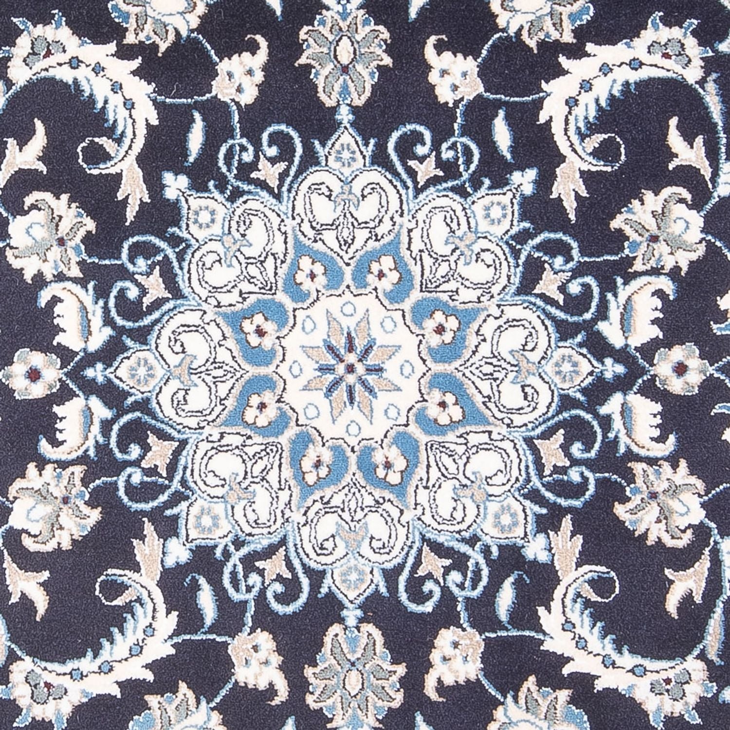 Alfombra persa - Nain - 200 x 115 cm - azul oscuro