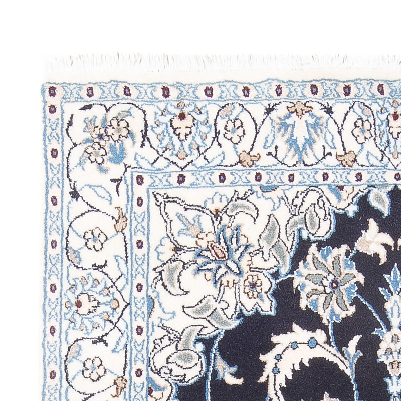 Alfombra persa - Nain - 200 x 115 cm - azul oscuro