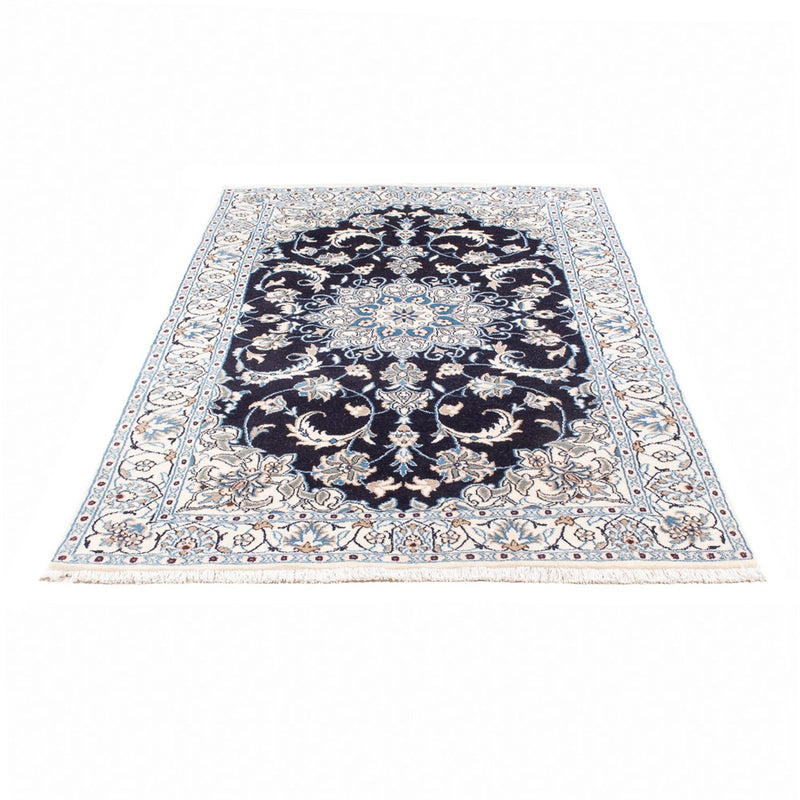 Alfombra persa - Nain - 200 x 115 cm - azul oscuro