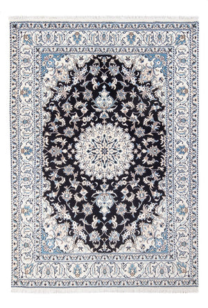 Alfombra persa - Nain - 234 x 166 cm - azul oscuro