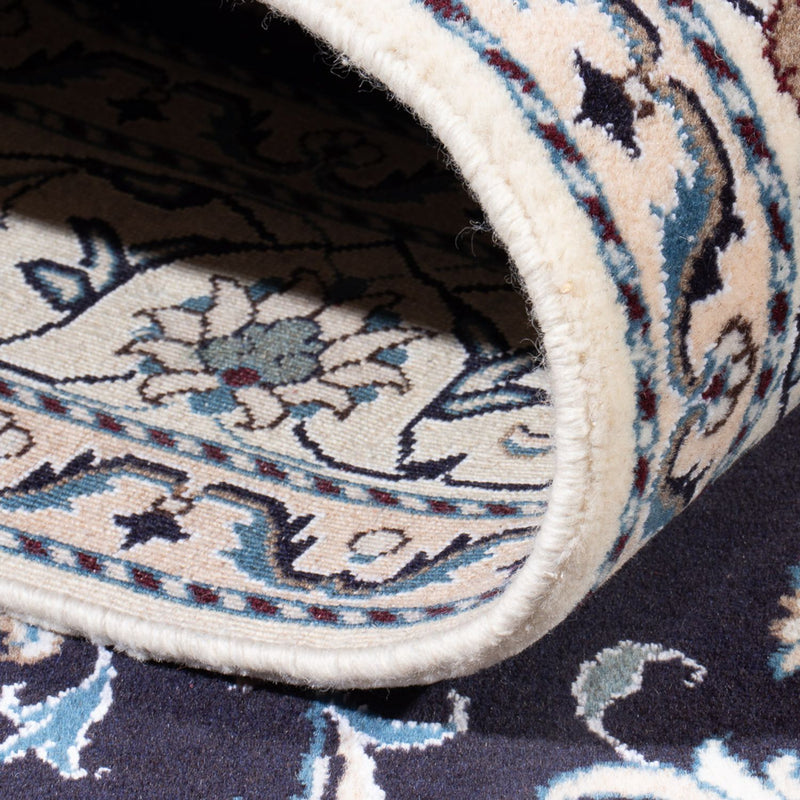 Alfombra persa - Nain - 232 x 168 cm - azul oscuro