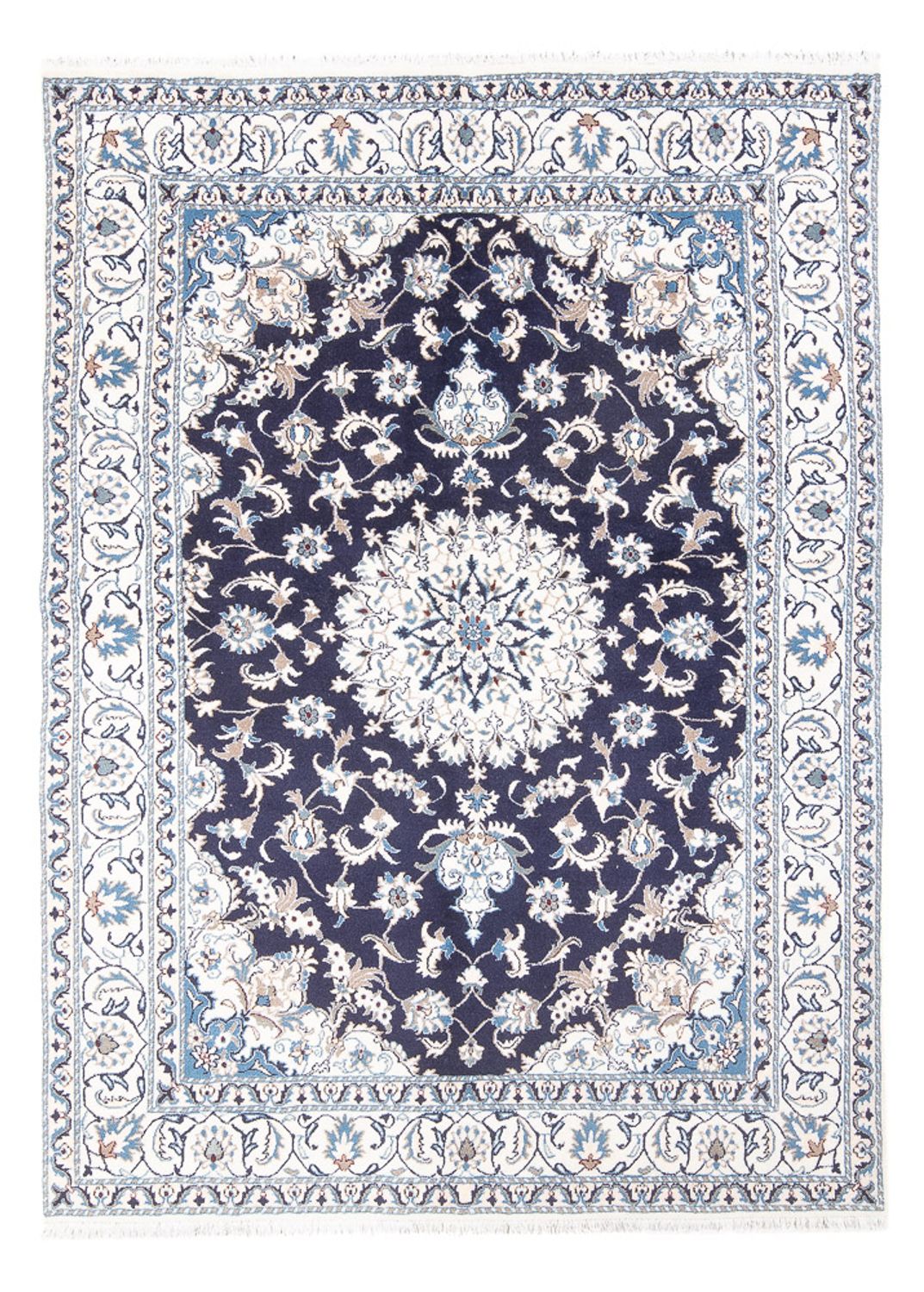Alfombra persa - Nain - 235 x 167 cm - azul oscuro