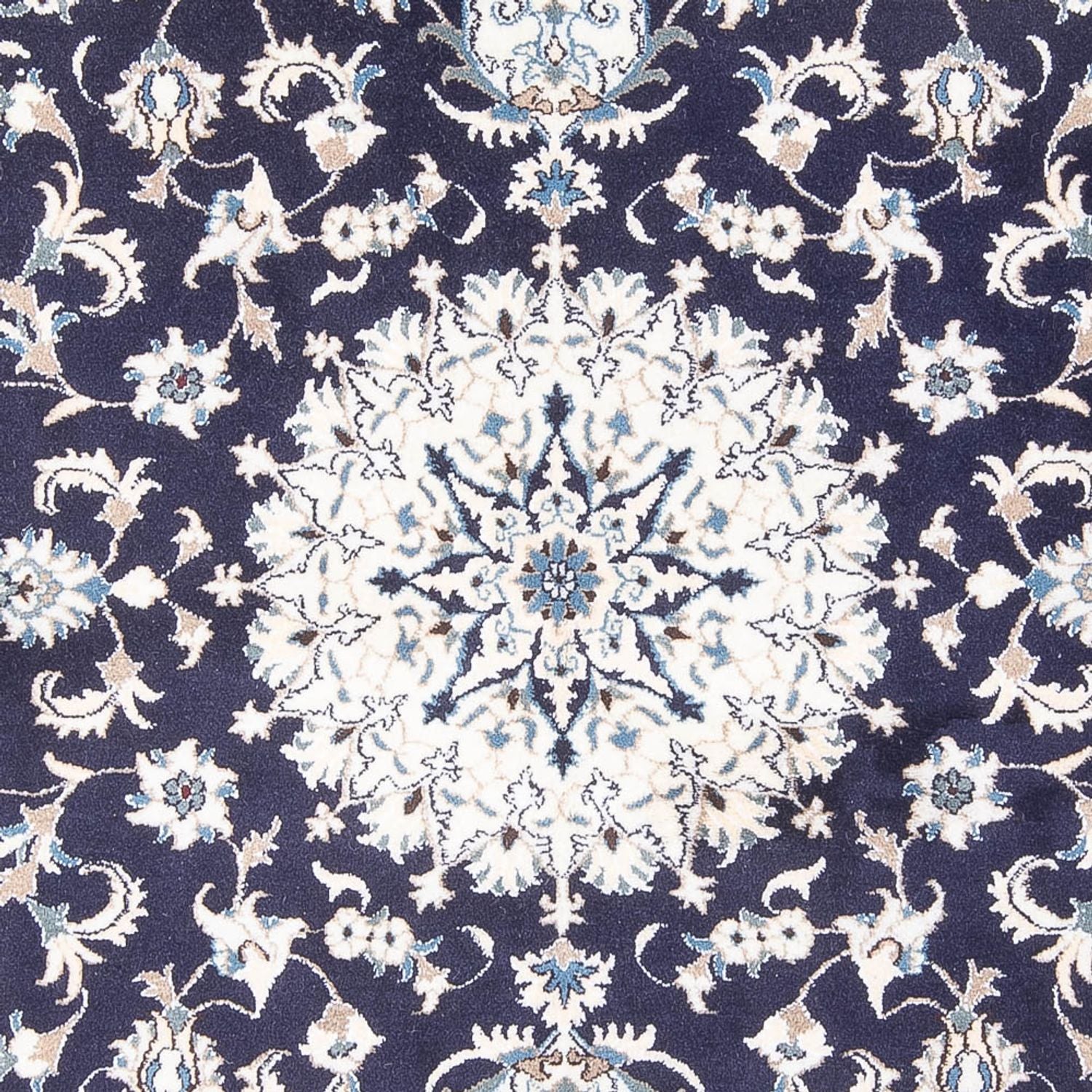 Alfombra persa - Nain - 226 x 167 cm - azul oscuro