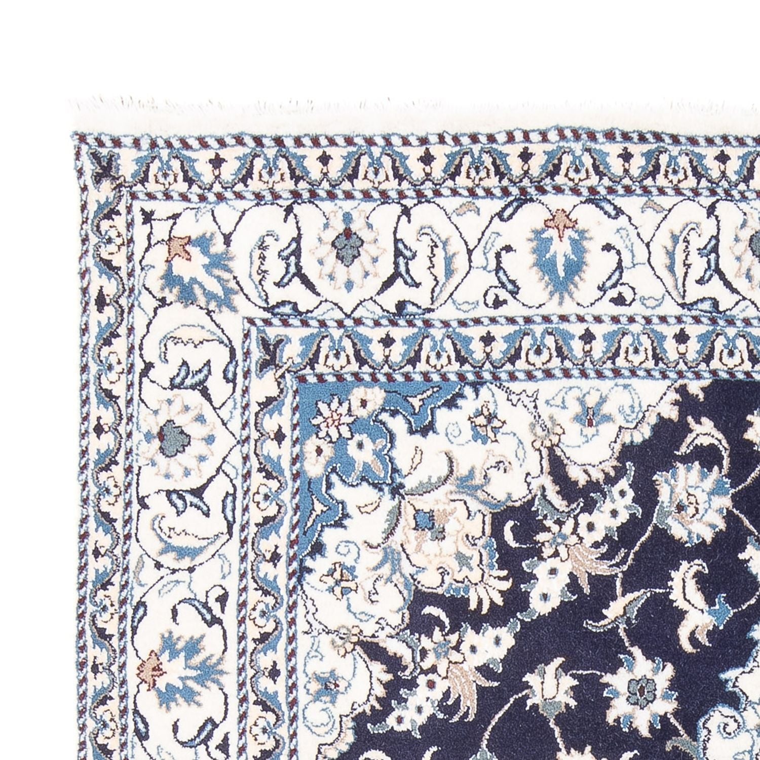 Alfombra persa - Nain - 226 x 167 cm - azul oscuro