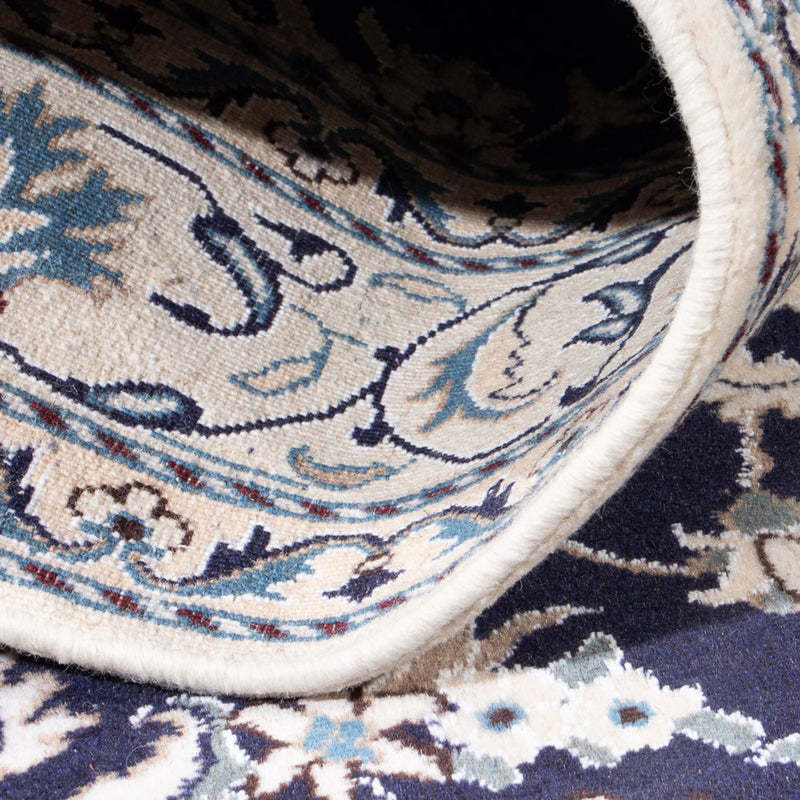Alfombra persa - Nain - 226 x 167 cm - azul oscuro