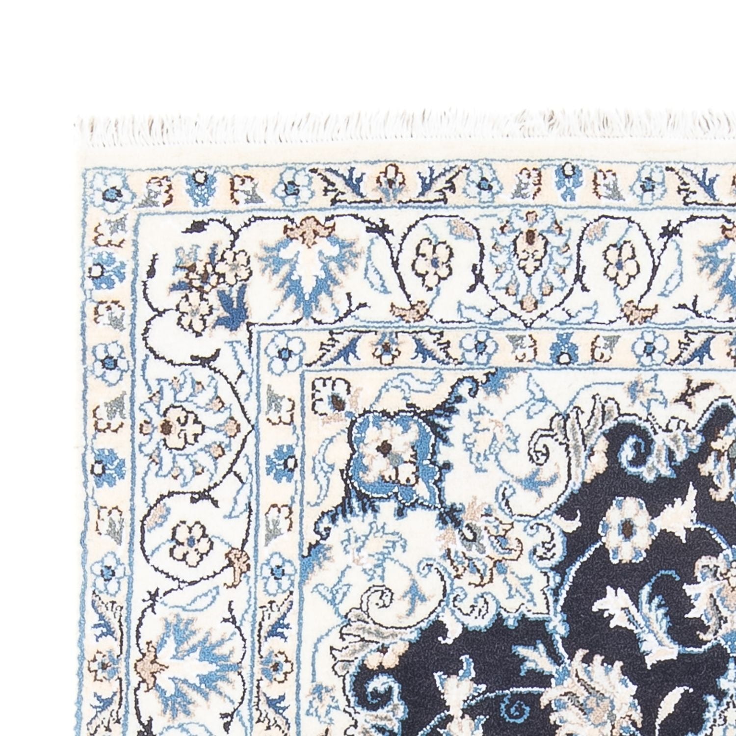 Alfombra persa - Nain - 228 x 172 cm - azul oscuro