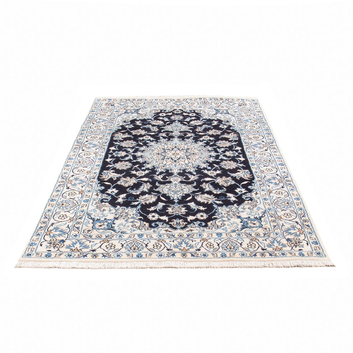 Alfombra persa - Nain - 228 x 172 cm - azul oscuro