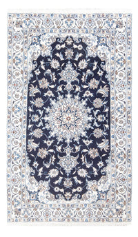 Alfombra persa - Nain - 200 x 120 cm - azul oscuro