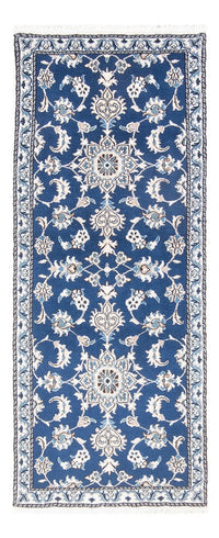 Alfombra de pasillo Alfombra persa - Nain - 196 x 77 cm - azul