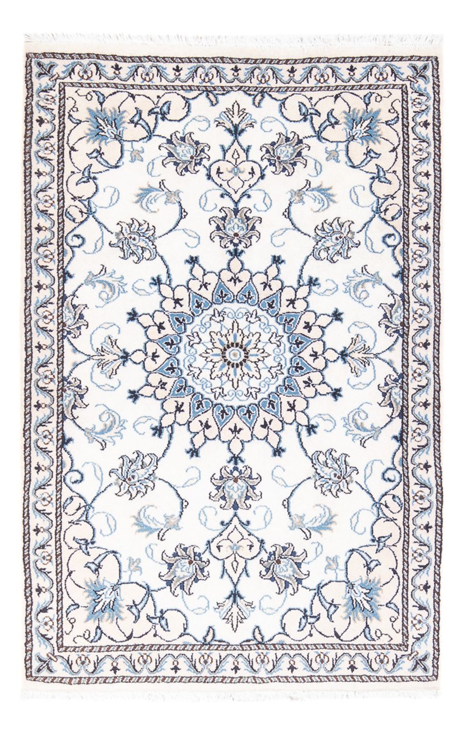 Alfombra persa - Nain - 140 x 90 cm - crema